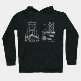 Two Bridges Bridge Construction Patents Hoodie